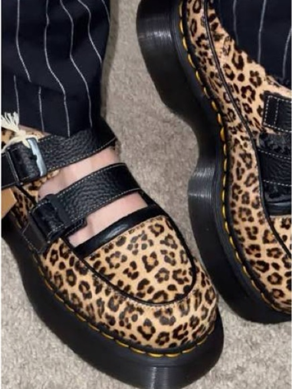 Dr Martens Buzz Leopard Print Platform Mary Jane size 9 - Picture 11 of 15